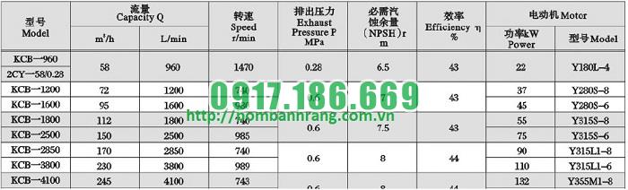 bang luu luong bom banh rang kcb960 -4100